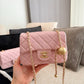 CEM243 New Designer Lambskin Leather Quilted Tabby Handbags Gold Hardware Chains Letter C Hasp Shoulder Bag
