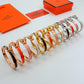 HEM73 mini kell  Stainless Steel Wedding gold silver color H bracelet bangle Bague Femme for woman gift