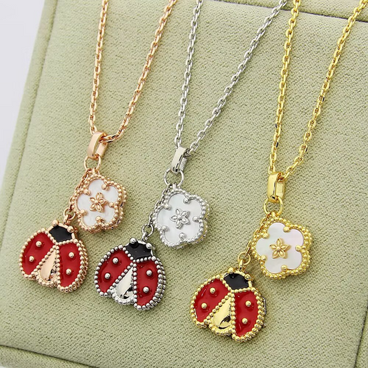 VAEM24 New trendy four-leaf clover pendant necklace, exquisite jewelry for women, suitable for choosing as a gift