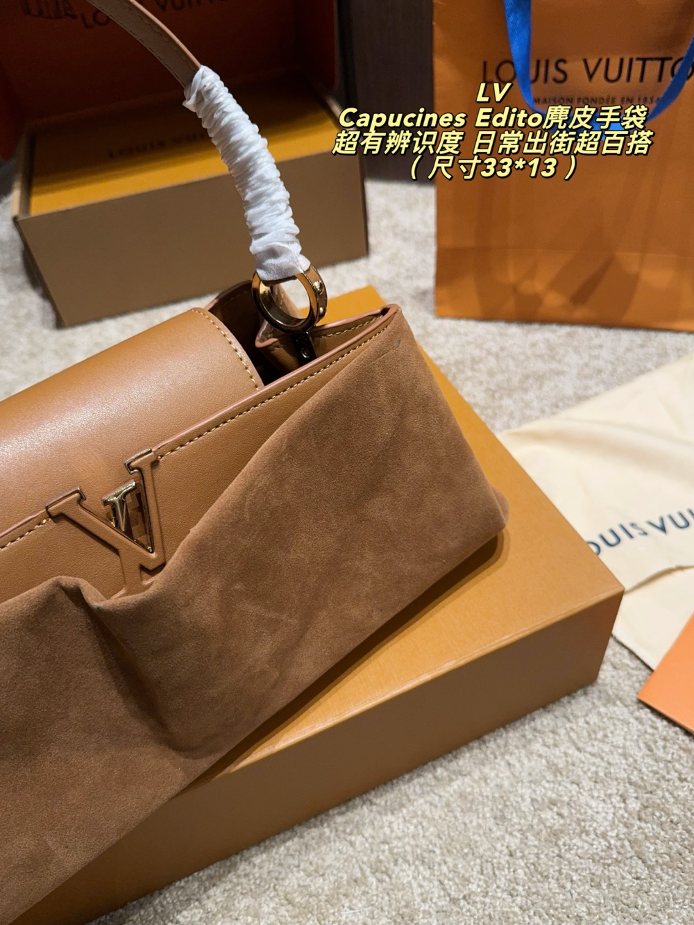 LEM615 New arrive fashion black brown caramel bag for woman hands bag beautiful gift to choose gift 33*13CM