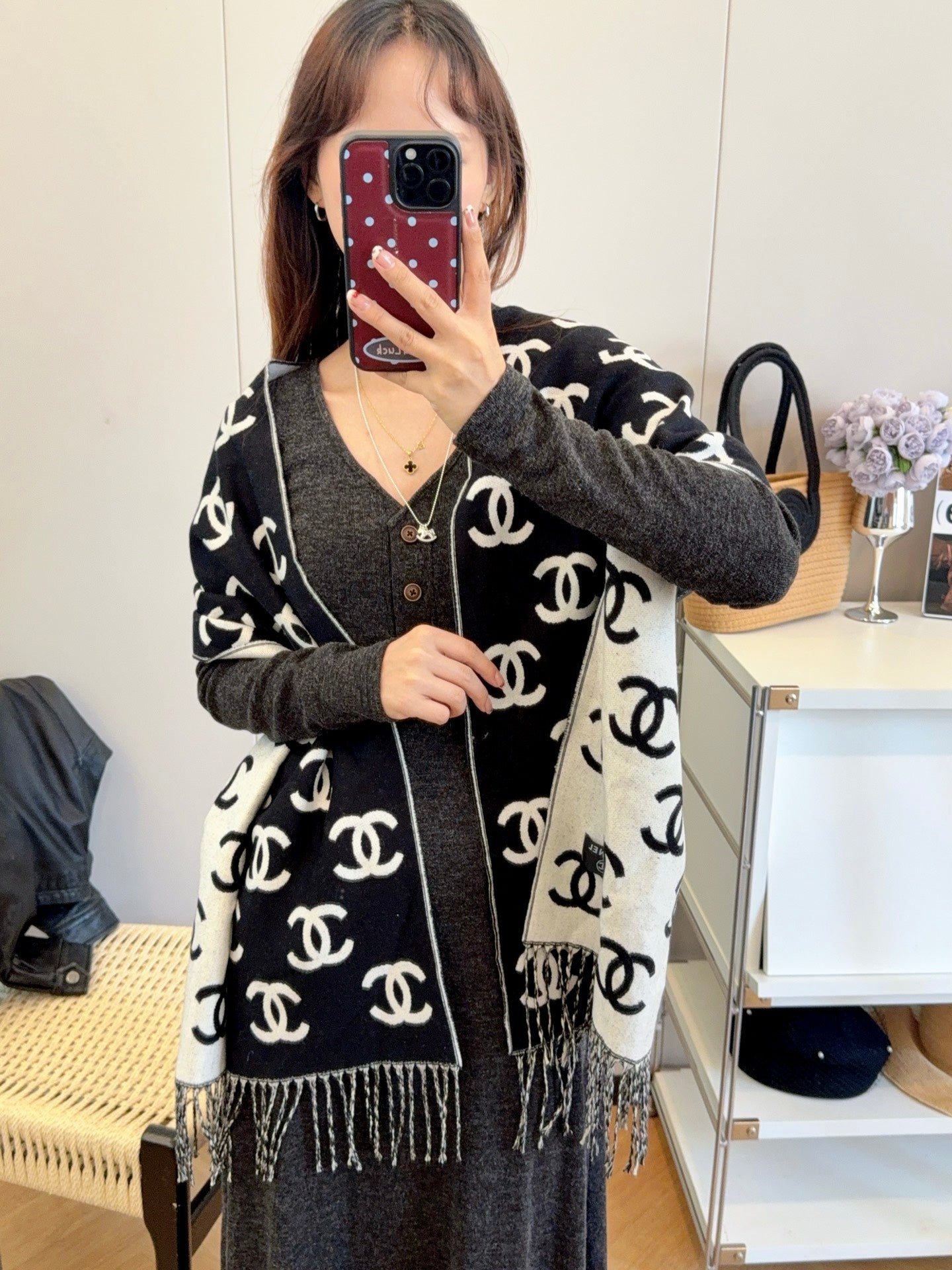 CEM174 Designer Scarf Winter Scarf pashmina for Designers warm Scarfs Fashion Classic Women imitate Cashmere Wool Long Shawl Wrap 45*180cm