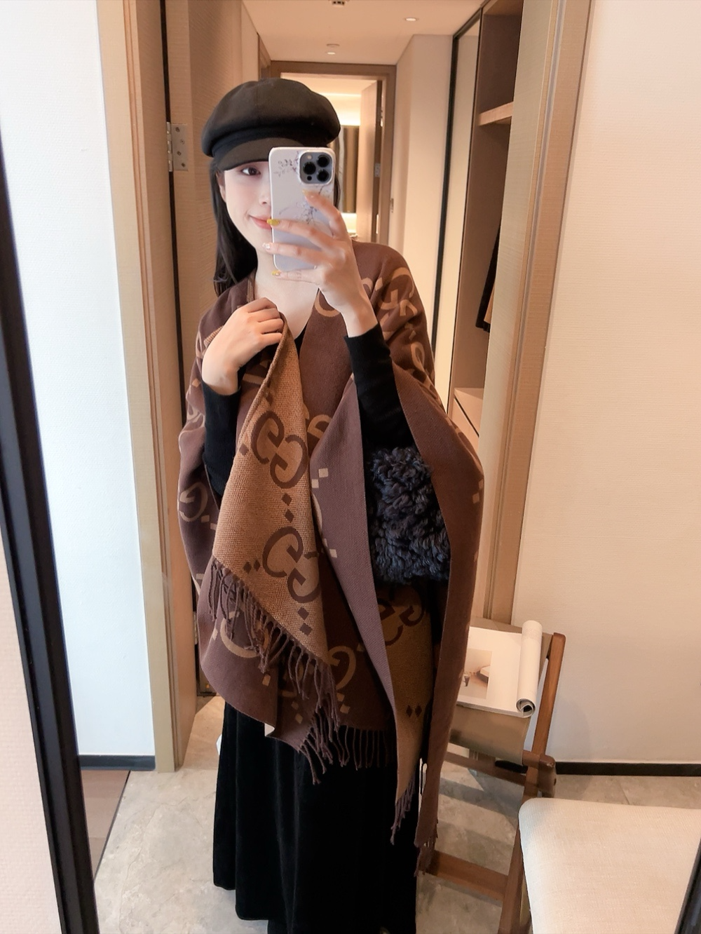 GEM256 new arrive  Hot sale dark brown color fashion beautiful  scarf  for woman gift  to choose 145x185cm