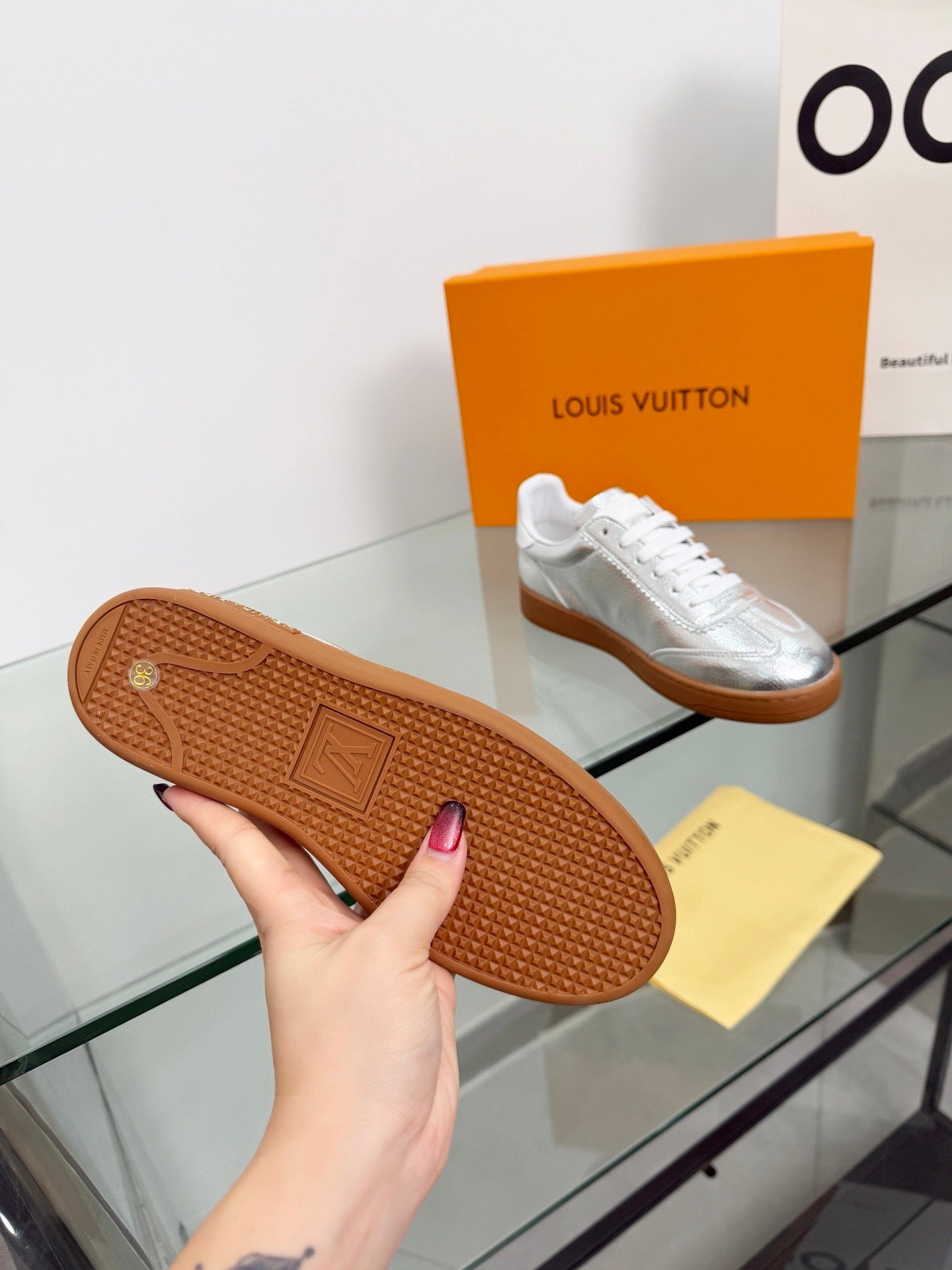 LEM380 Designer Shoes trainer women Sneakers shoes for women silver color high quality size 35 to 41