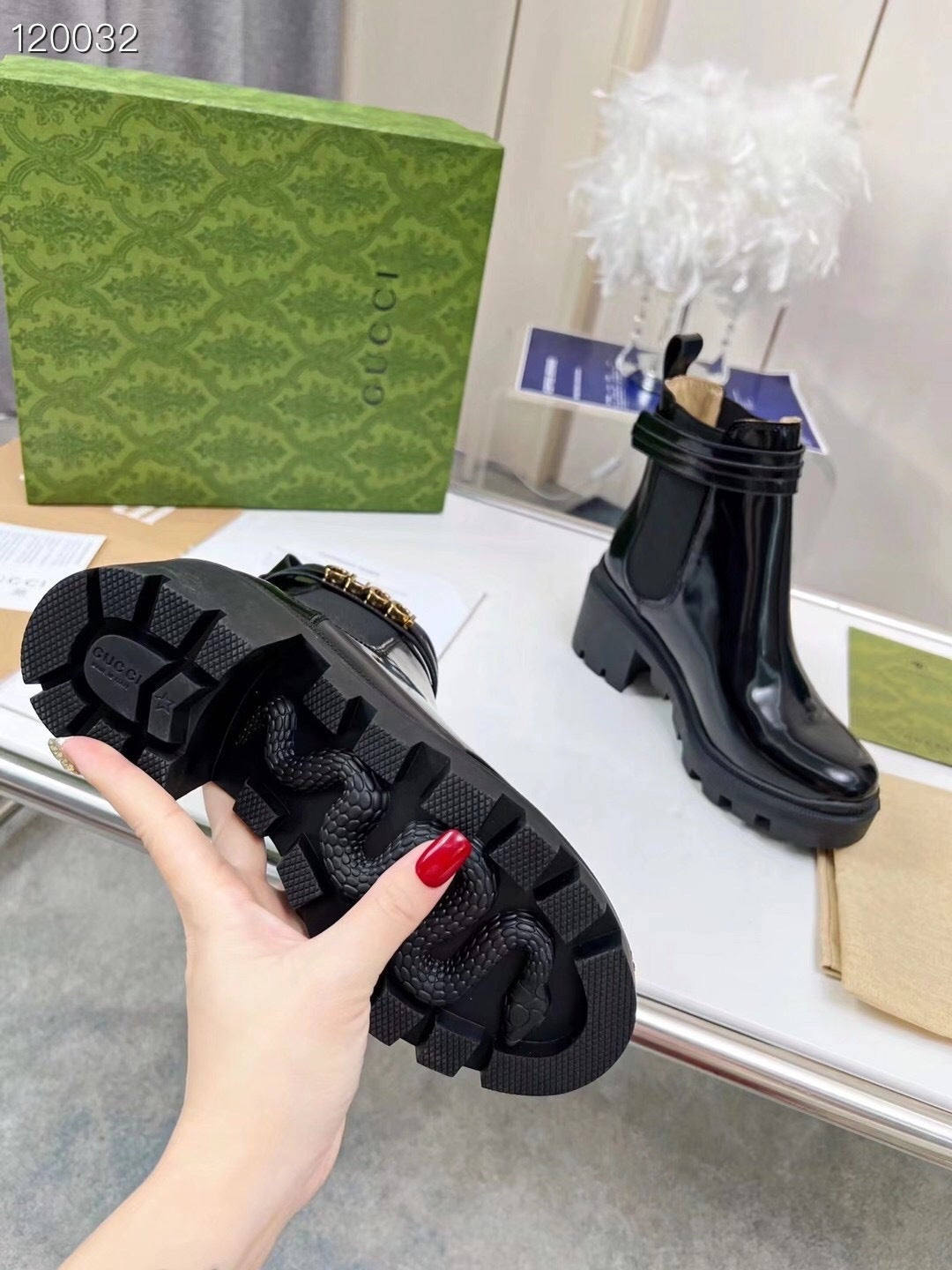 GEM106 Womens Ankle Boots 2025 Thick Bottom Platform Woman Shoes Zipper Fashion Female Luxury Designer Boot Casual Ladies MartinBoots combat Boots