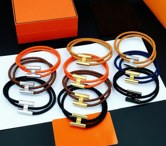 HEM115 New trendy open-style bracelet - metal letter wristband - women's couple accessory