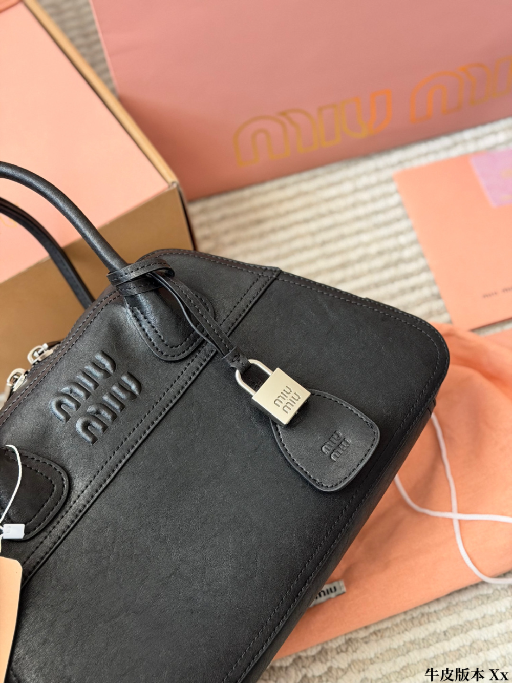MIU08  New arrive fashion black brown pink white coffee bag for woman hands bag beautiful gift to choose gift   32*22cm