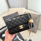 CEM243 New Designer Lambskin Leather Quilted Tabby Handbags Gold Hardware Chains Letter C Hasp Shoulder Bag