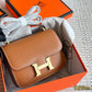 HEM66 Original Epsom Head H-Button Kangkang bag New Genuine Leather Women's Crossbody Stewardess 19*13cm