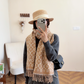 LEM529 new arrive  Hot sale brown grey color fashion beautiful  scarf  for woman gift  to choose size 180*60cm