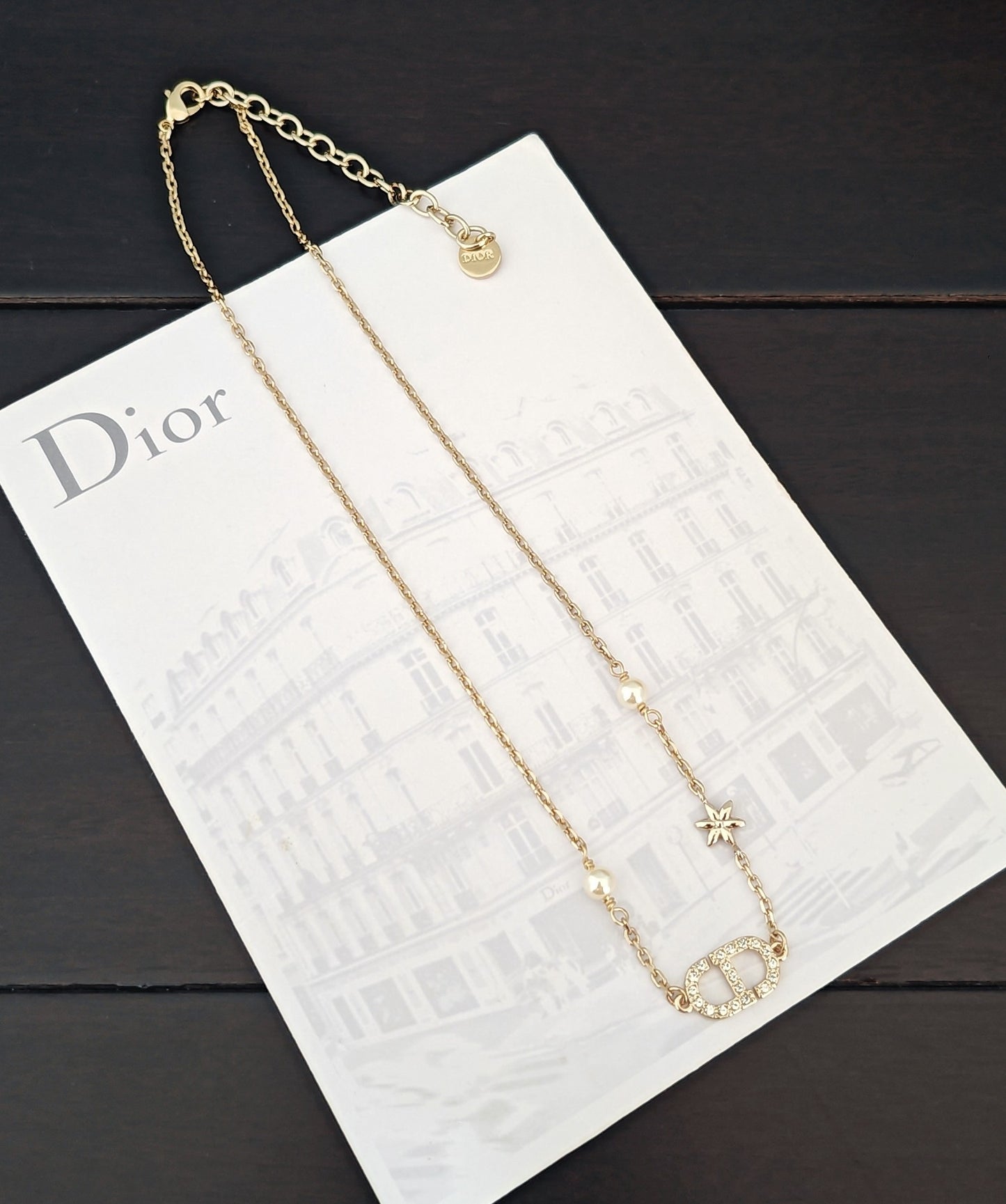 DEM287  New Arrive Fashion  with Diamond Stars Pearl  Necklce for Woman Brass Material Jewelry To Choose Gift