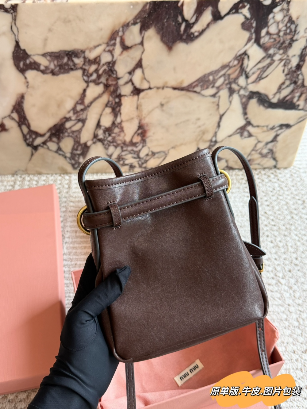MIU03 New arrive fashion black brown color bag for woman beautiful gift to choose gift size to choose 18*17cm