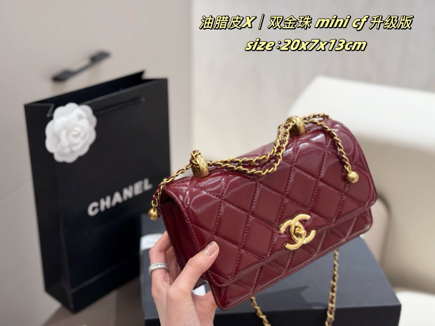 CEM242 New arrive fashion black white  red hand bag for woman beautiful gift to choose gift 20*3*17cm