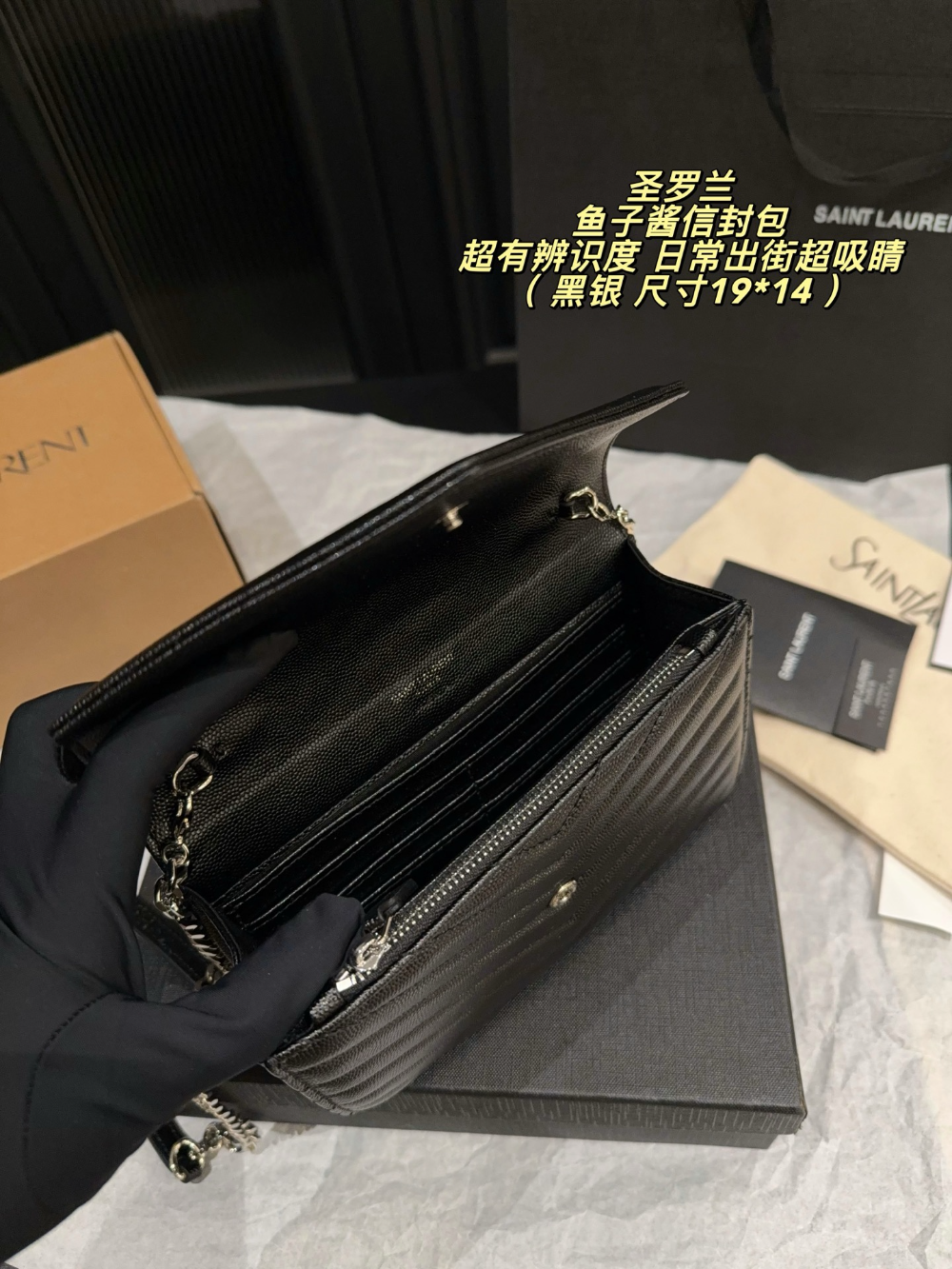 SEM11 New arrive fashion black bag for woman hands bag beautiful gift to choose gift 23*15cm