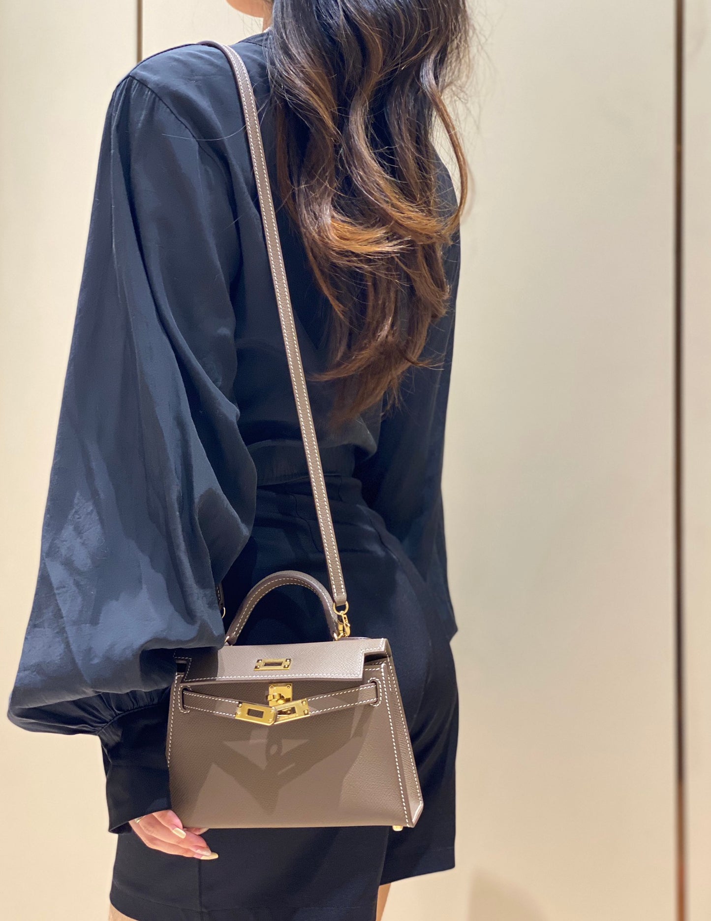 HEM93 TOP Original Top-grade original single-layer leather New Genuine Leather Women's Crossbody Stewardess 19CM