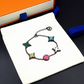 LEM468 New trendy multi-color four-leaf collar chain bracelet personalized luxury high-end accessory available as a gift option