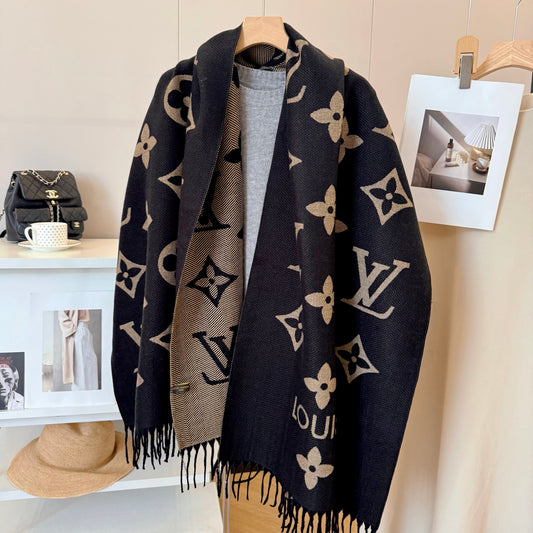 LEM284 Cashmere knitted scarf Women Man Designer Scarf fashion brand Cashmere Scarves For Winter Womens and mens Long Wraps Size 65*180cm gift