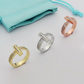 TEM47 New Classic Ring Brand Designer Titanium Steel Ring Gold Ring Women Mens Ring Love Promise Jewelry