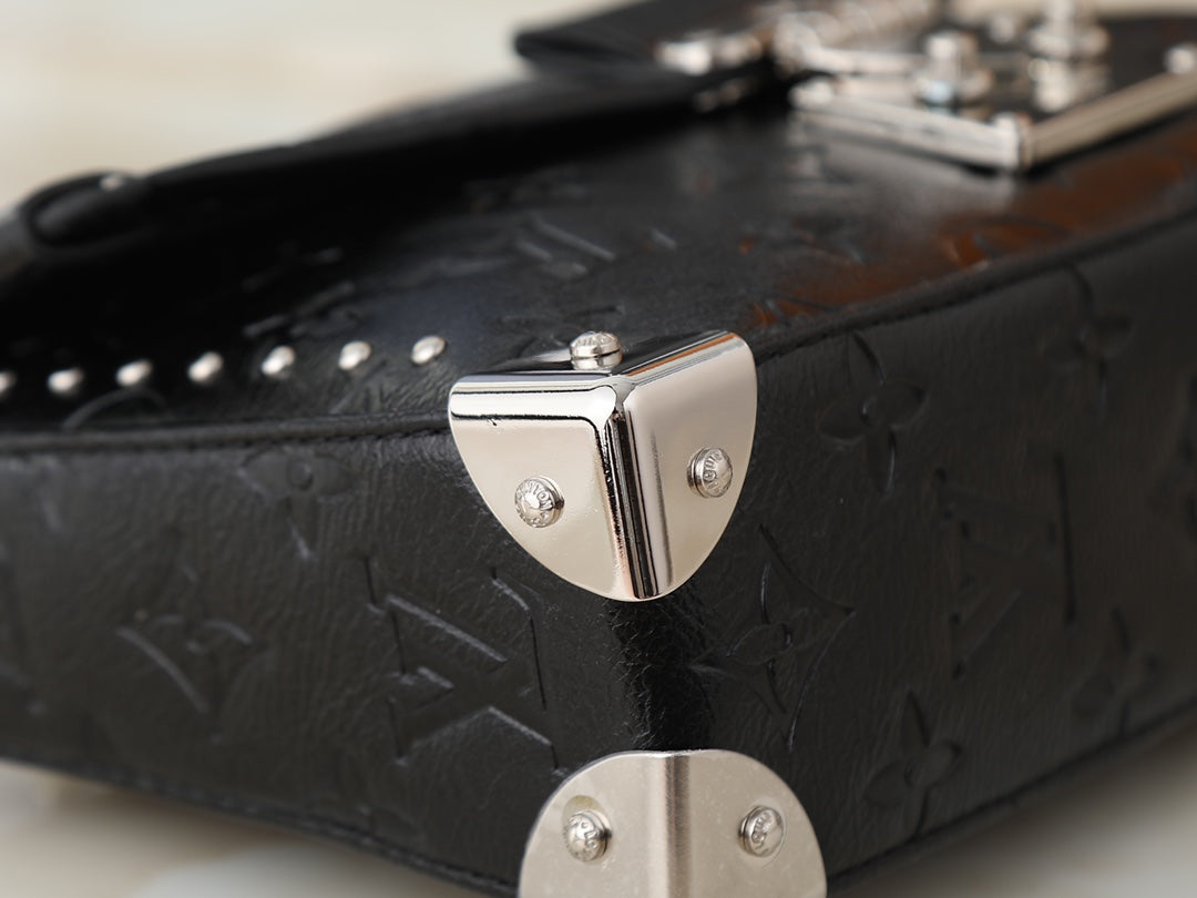 LEM337  Hot sale fashion black bag for woman hand bag beautiful gift  27 x 16 x 8cm size