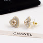 CEM193 Classic  Full Diamond Earring Designer 18K Gold Cubic Pearl Pendant Stud Earring  Women Mens  Love Promise Jewelry