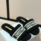 DEM343 Designer women Slippers black grey color sandals shoes for women high quality size 35 to 41