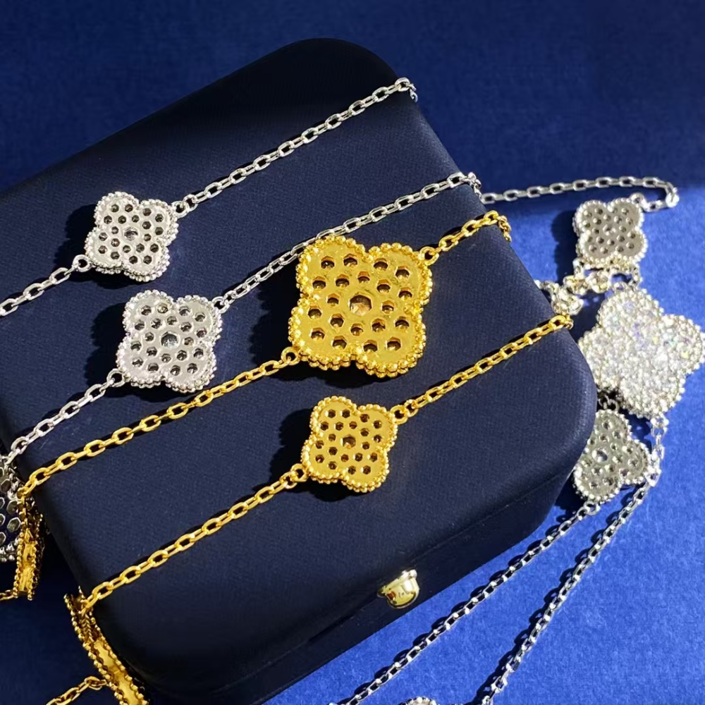 FY102 New Fashion Gold Color Long Diamond Necklace  for Woman Jewelry Beautiful Jewelry To Choose Gift