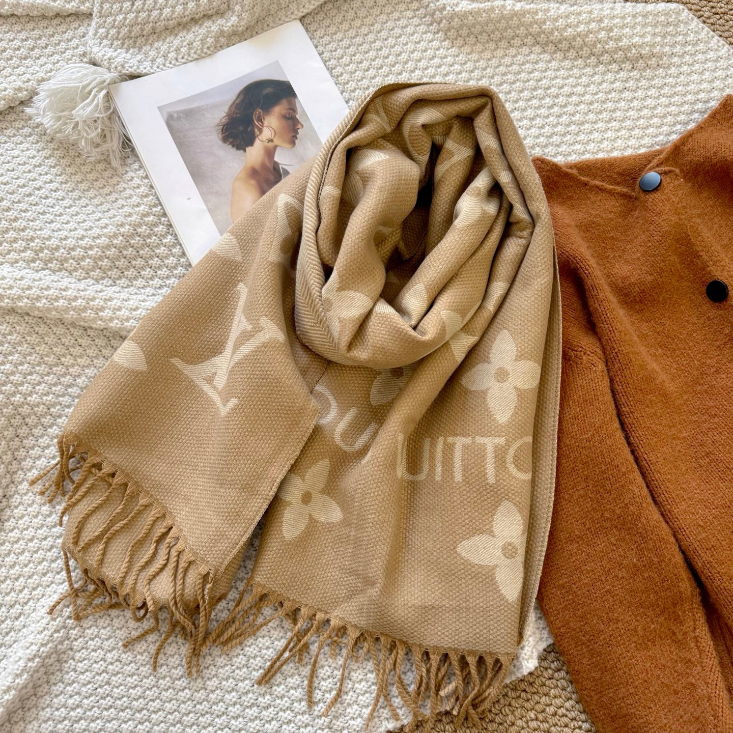 LEM284 Cashmere knitted scarf Women Man Designer Scarf fashion brand Cashmere Scarves For Winter Womens and mens Long Wraps Size 65*180cm gift