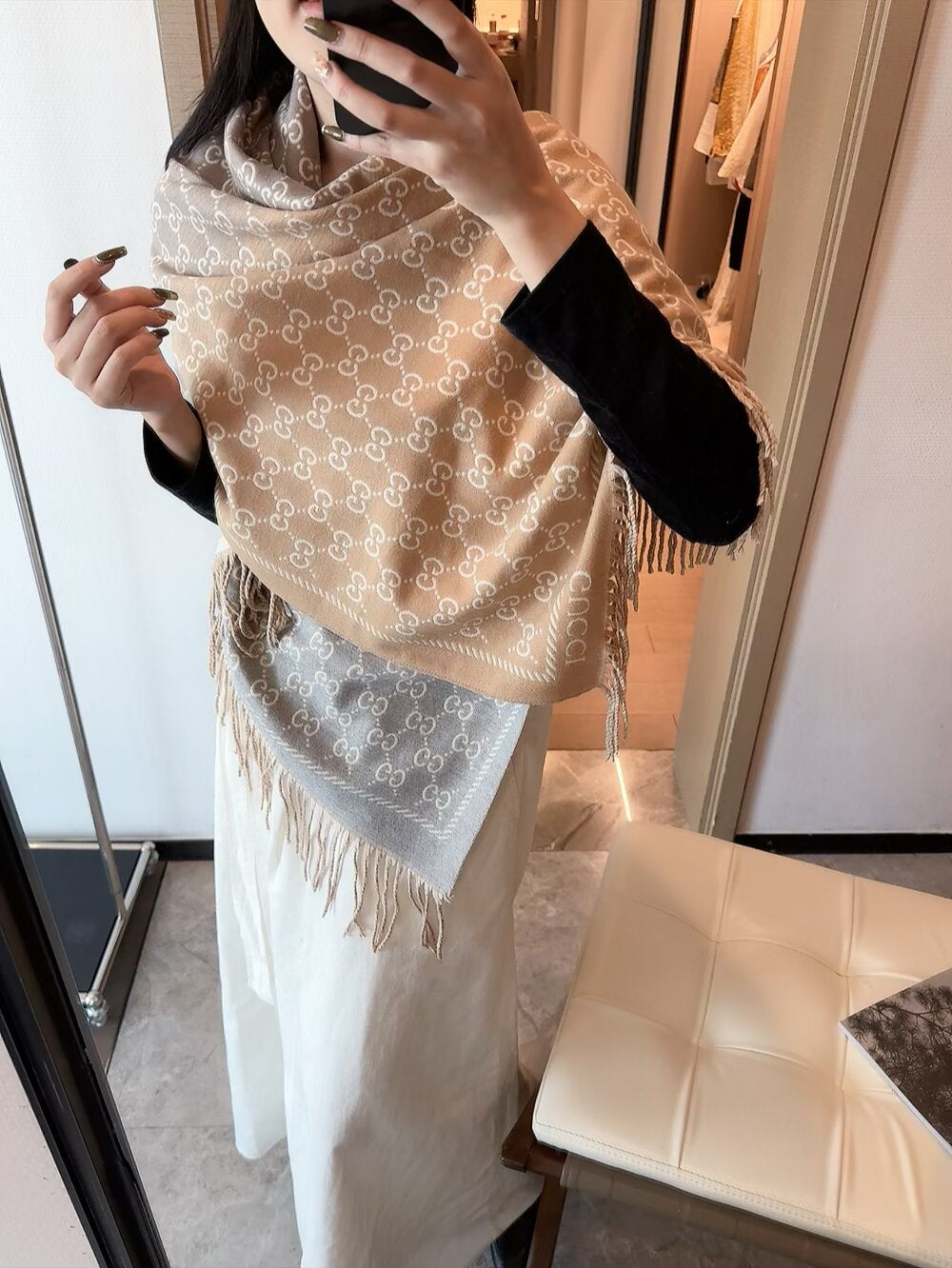 GEM125 new arrive  Hot sale 2color fashion beautiful  scarf  for woman gift  to choose no with box