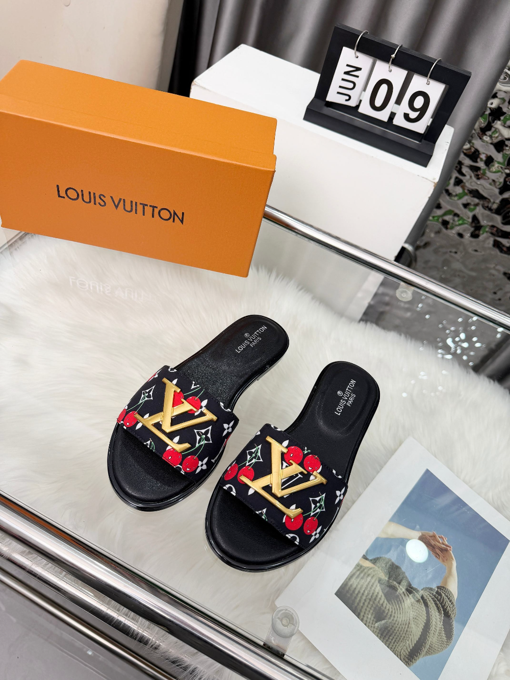 LEM535 New arrive fashion black brown blue shose for woman beautiful Slippers gift to choose