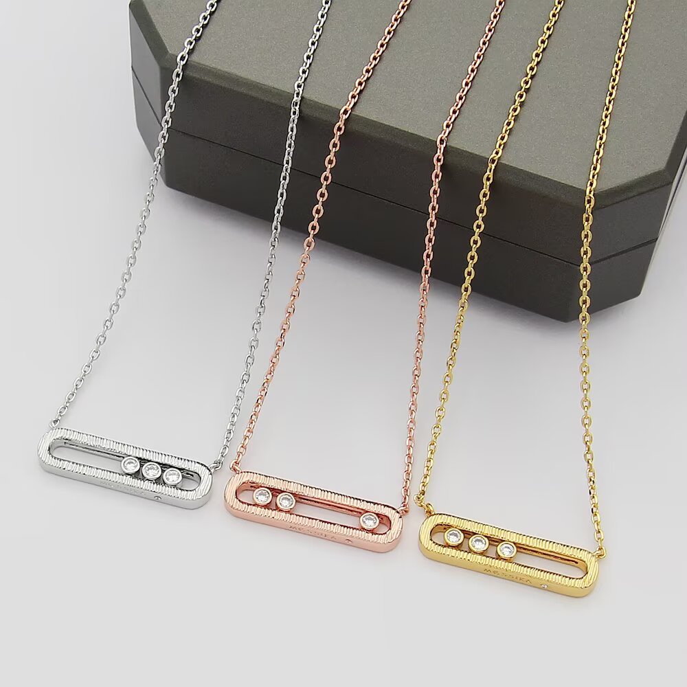 MEM18 Luxury necklace elegant necklaces designer necklaces womeng silver chains top quality pendant charm jewellery