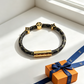 LEM584 Designer bracelet - available in three colors of gold silver and rose gold A fashionable piece of jewelry with personalized touch as a gift