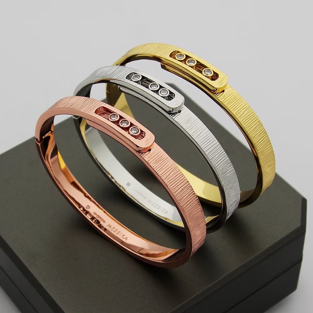 MEM09 Designer Bracelet 18k Gold Plated Bangle Luxury Brand Love Designed Bangles For Women High Sense Bracelets Fashion Accessories Party Jewelry