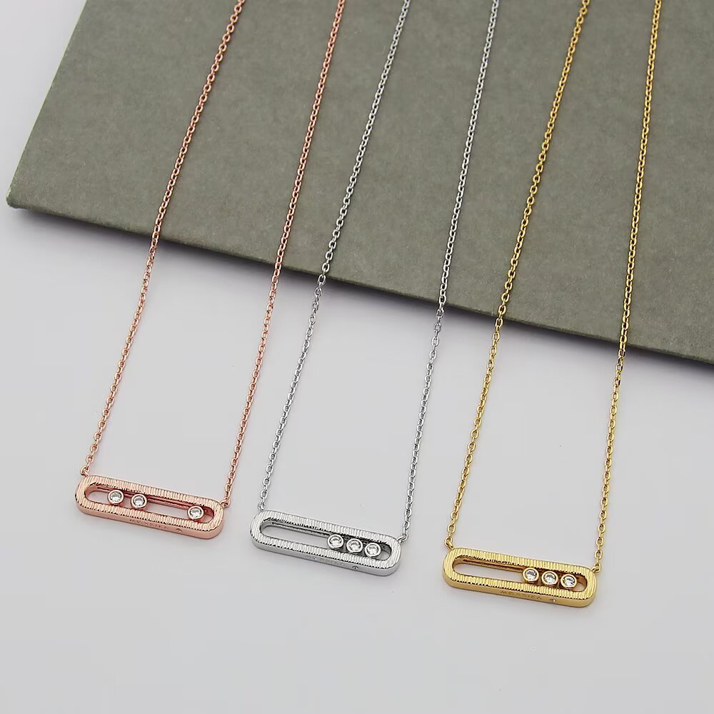 MEM18 Luxury necklace elegant necklaces designer necklaces womeng silver chains top quality pendant charm jewellery