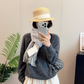 LEM525 new arrive  Hot sale brown black grey yellow color fashion beautiful  scarf  for woman gift  to choose size 180*45cm