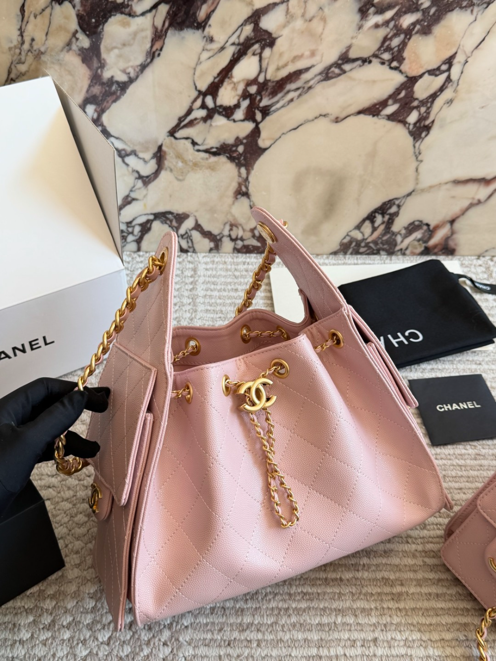 CEM269 New arrive fashion black white  pink  bag for woman hands bag beautiful gift to choose gift 2 size