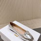 DEM346 Designer women's shoes women's flat shoes silver colors high quality sizes 35 to 42