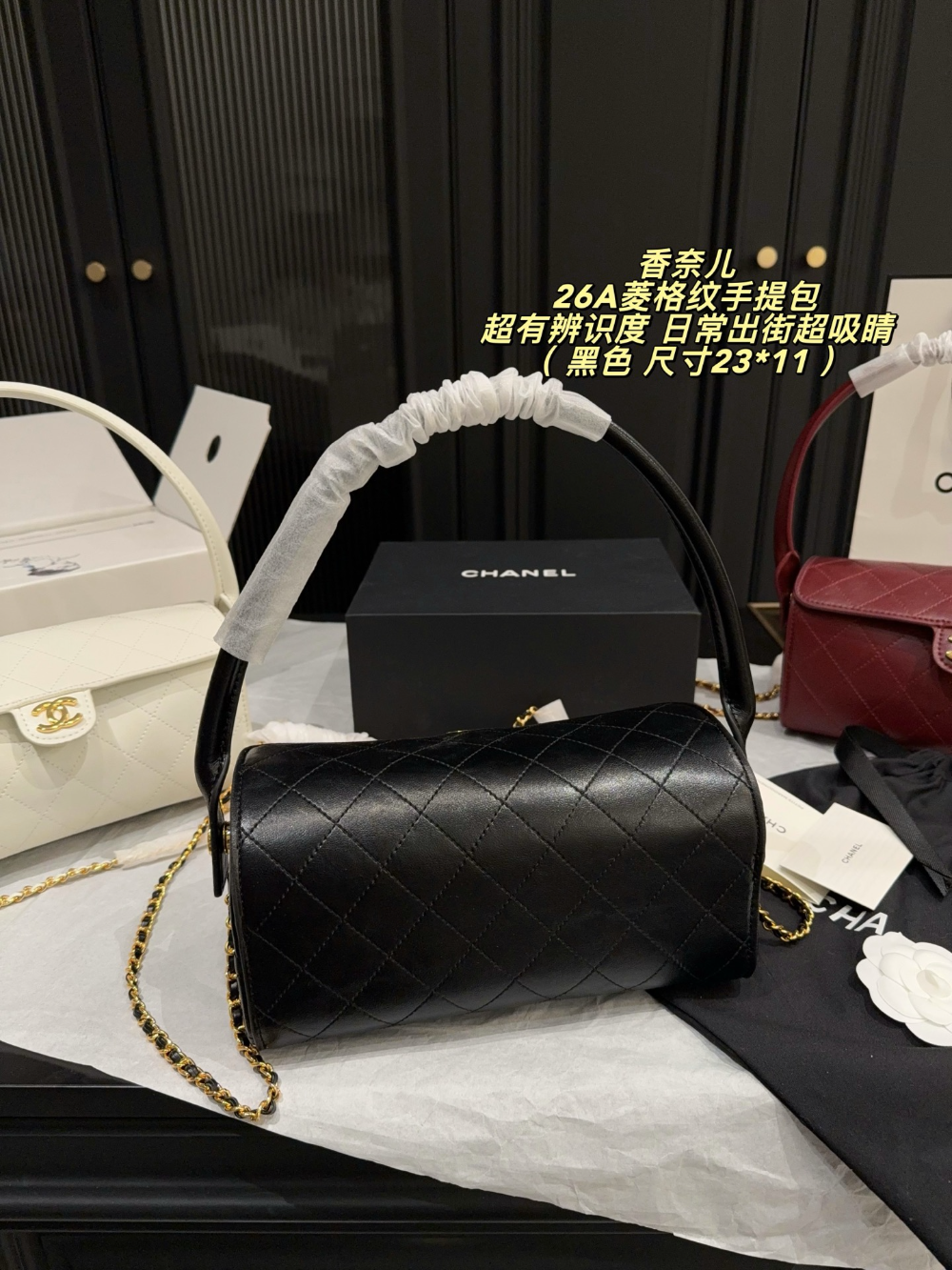CEM303 New arrive fashion white khaki black red  bag for woman hands bag beautiful gift to choose gift 23*11cm