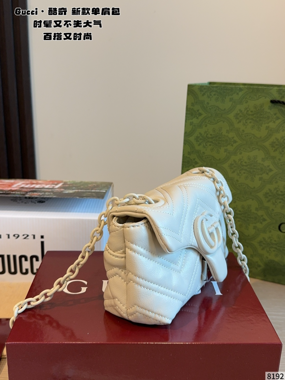 GEM186 New arrive fashion black white grey color bag for woman beautiful gift to choose gift size to choose 18*7*11cm
