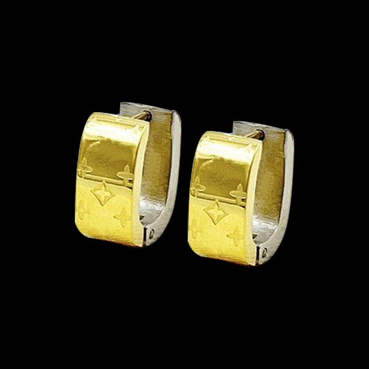 LEM343 New Arrive Fashion Wide Version V-shaped Printed Multi-color Square Earring for Woman Jewelry To Choose Gift