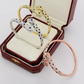 CREM230 Designer bracelets classic Miniature leopard half-diamond open bracelet couple leopard head with diamond bracelet