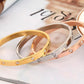 Fashion Gold Plating Bracelets&Bangles for Women Rose Gold Color Charming CZ Cuff Bracelet  Jewellery Gift