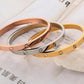 Fashion Gold Plating Bracelets&Bangles for Women Rose Gold Color Charming CZ Cuff Bracelet  Jewellery Gift