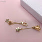 DR44 New Fashion Stainless Steel Jewelry Design long Stud Earring For Women Gold  Earrings