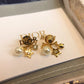 DEM25 New arrive fashion gold color white earring  for woman jewelry beautiful jewelry no with box