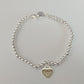DFEM03 S925silver New Fashion Titanium steel Heart  bracelet bangle for Women gift Couples Cubic Zirconia Wedding
