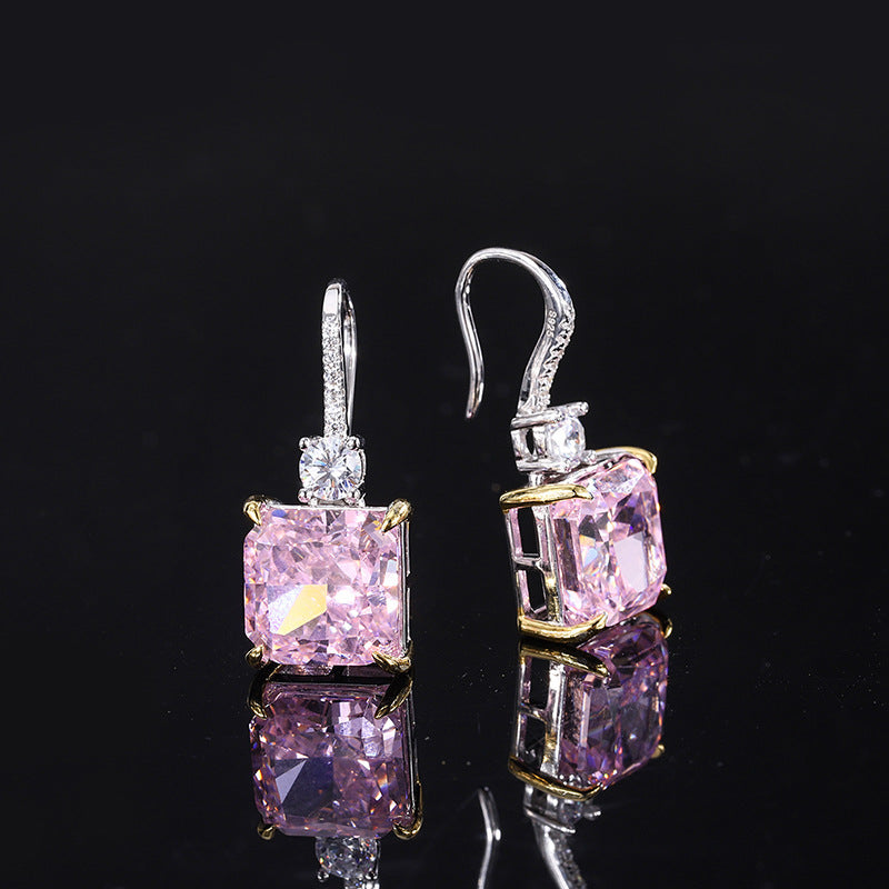 DEM89 2022 Hot sale New arrive pink earring for woman gift color Retro Simple Women's Stud Earrings for woman jewelry
