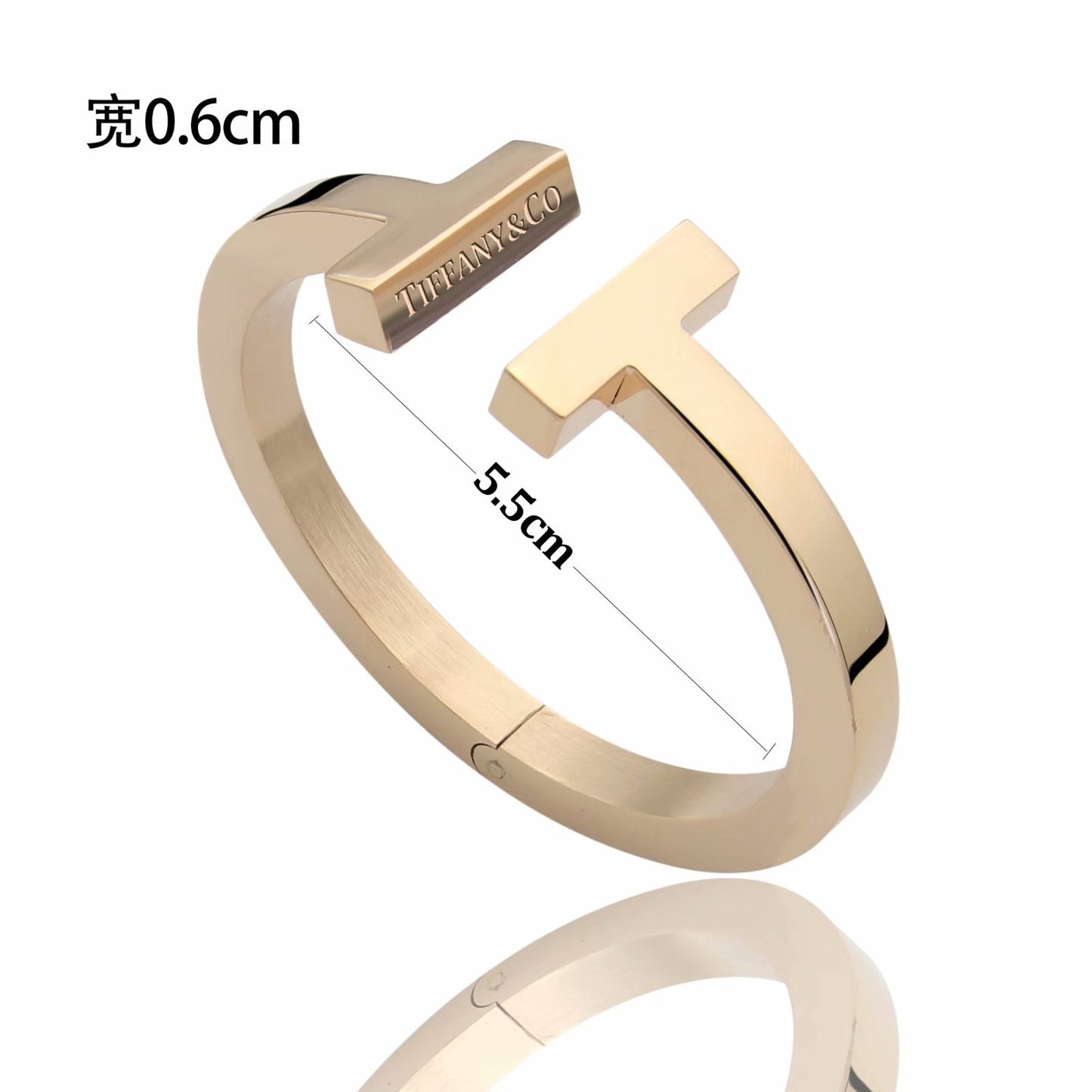 TDB New Fashion Titanium steel bracelet bangle for Women gift Couples Cubic Zirconia Wedding gift