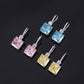DEM89 2022 Hot sale New arrive pink earring for woman gift color Retro Simple Women's Stud Earrings for woman jewelry