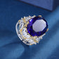 HEM21 New arrive Sapphire Ring Cz ring for woman jewelry  Ladies Ring Center Stone 15*20