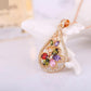 CREM11 New Fashion Luxury Pendant Flower Necklace For Women Color Crystal Retro Necklace Jewelry Birthday Gift