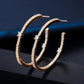 DEM54 Fashion Temperament Personality Oval Large Earring S925 Silver Needle Crystal Open Earring For Women Jewelry
